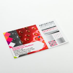 Embossed Card - Available from 40x40mm