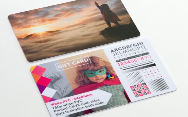 White PVC Cards - 54x86mm