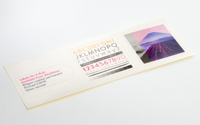 Labels On A Roll - Available from 30x20mm