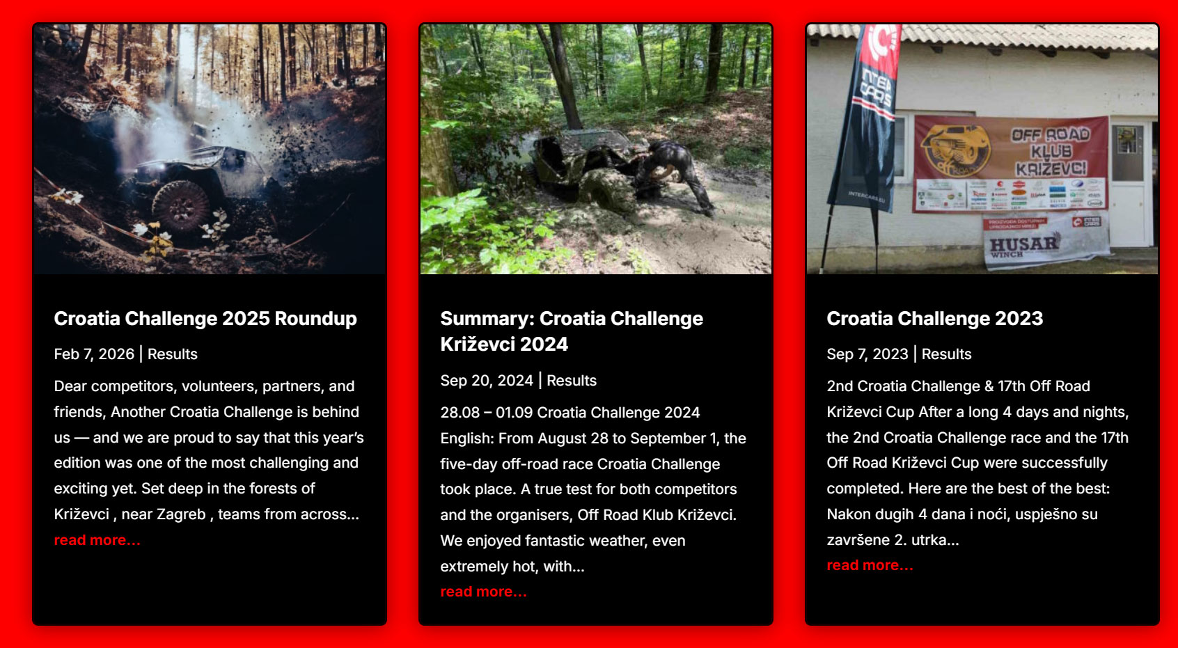 event website design