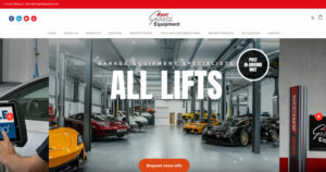 garage equipment website design