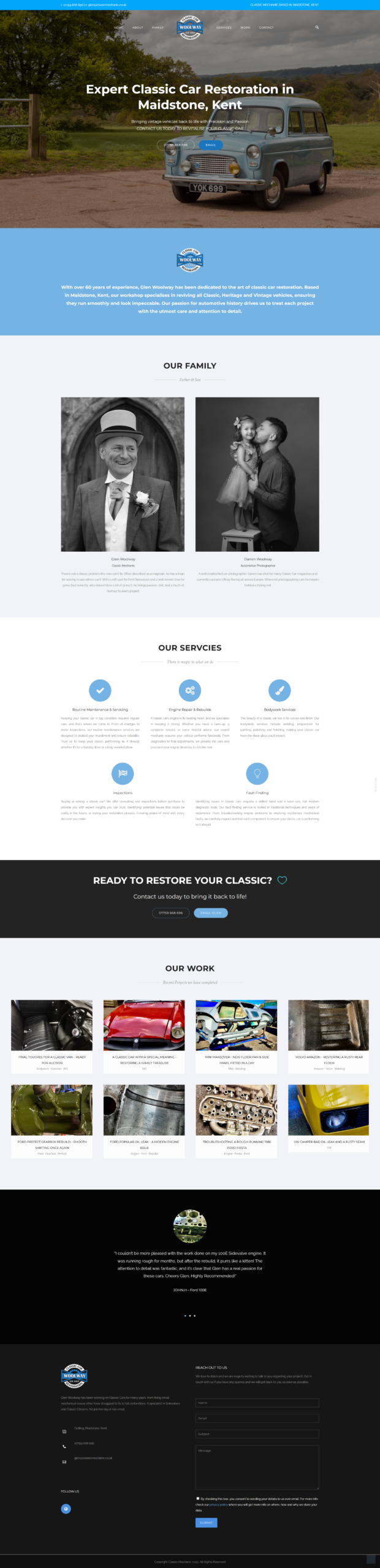 mechanic website design mechanic website design