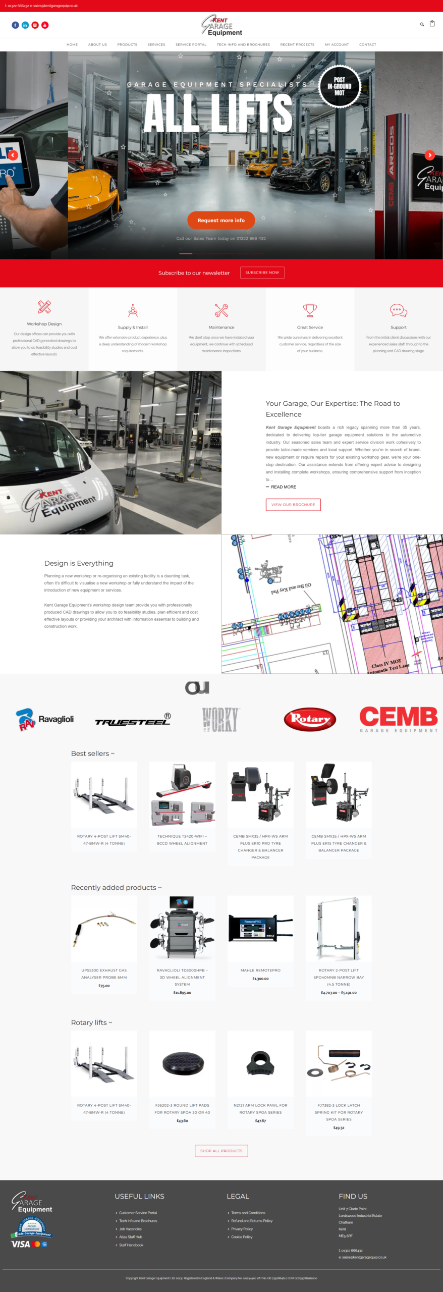 garage equipment website design garage equipment website design