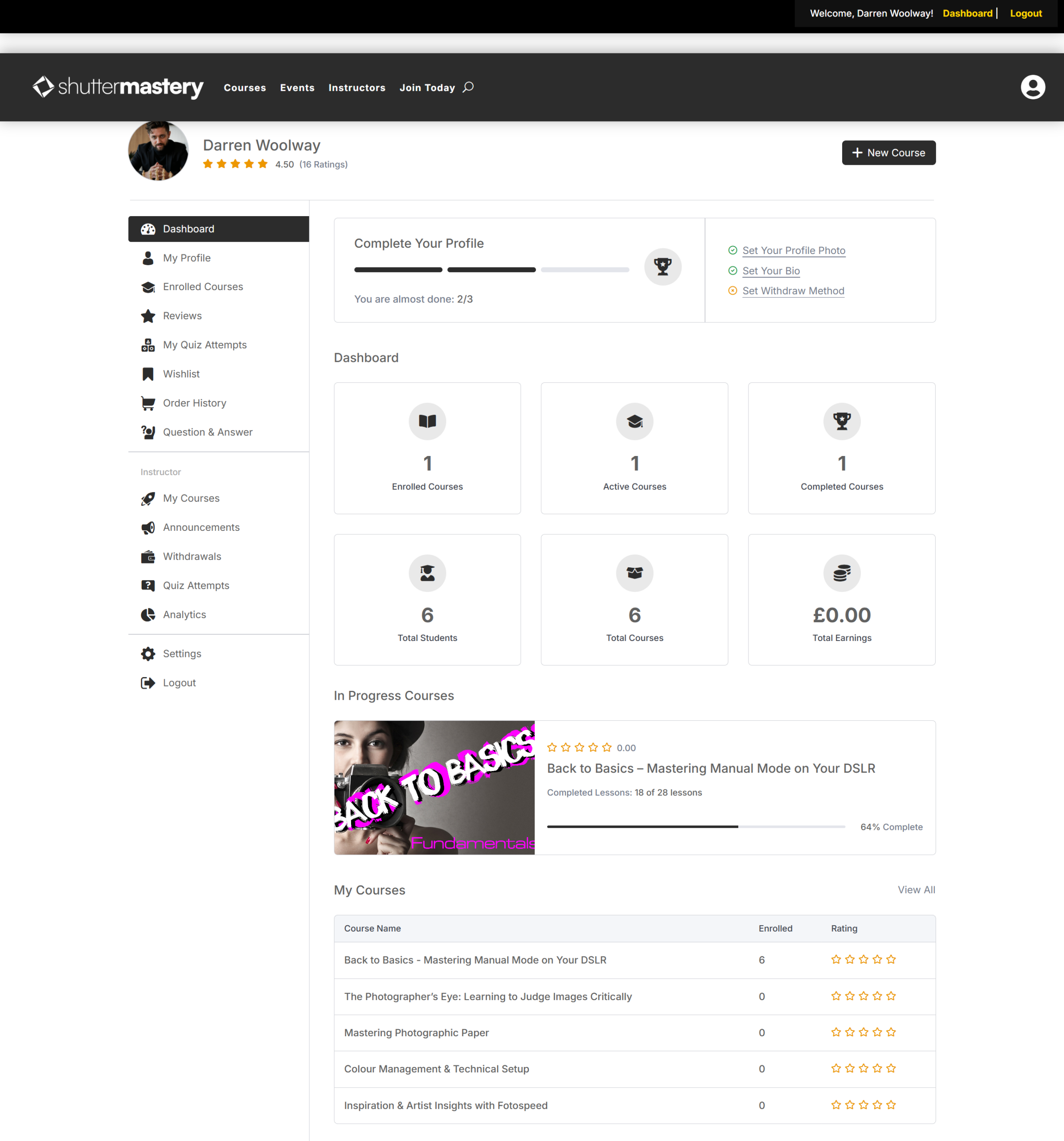photography online course website