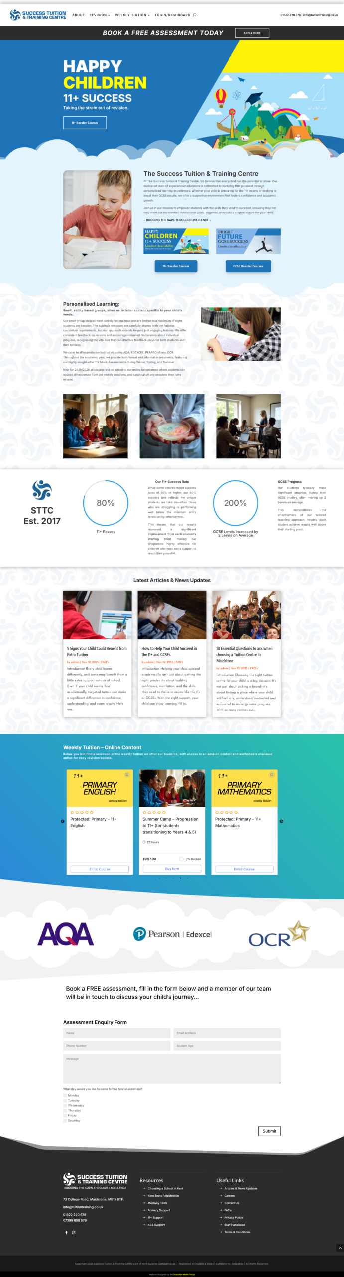 online training website design