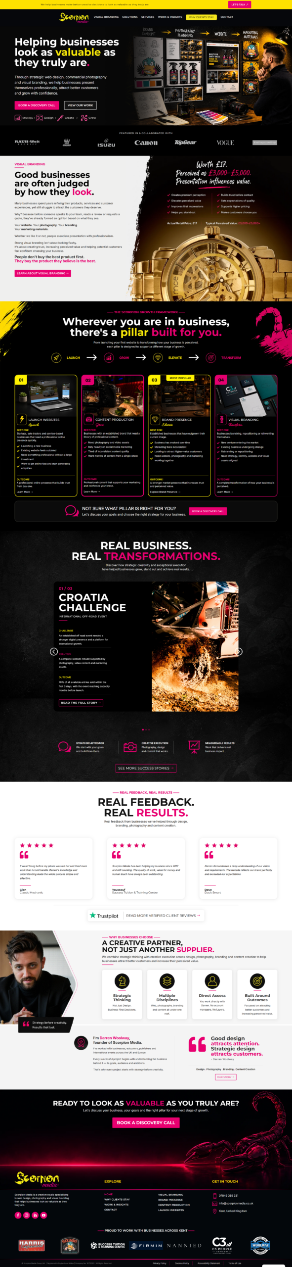 Scorpion Media Homepage After Relaunch Scorpion Media Homepage After Relaunch